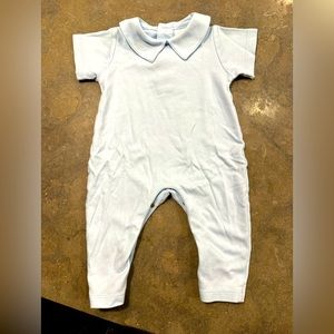 Stitchy Fish light blue romper worn once 6m